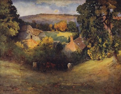 Ein Cotswold-Bauernhof, Charlton Abbots von George Franck Nicholls